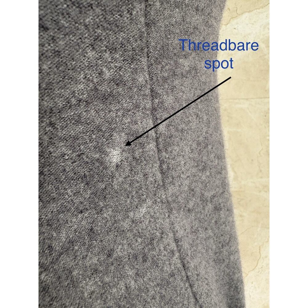 Moth Gray Jay Dress - S Merino Angora Blend, Bow Puff Sleeve Mock Neck Cozy Twee - Picture 9 of 10